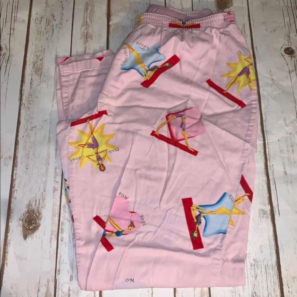 Victoria’s Secret pink “yoga pose” pajama pants L